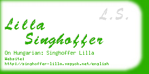 lilla singhoffer business card